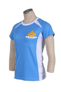 T523  t-shirt專業訂做 訂購團體班服 自訂tee款式  訂購t-shirt批發商HK    天藍色